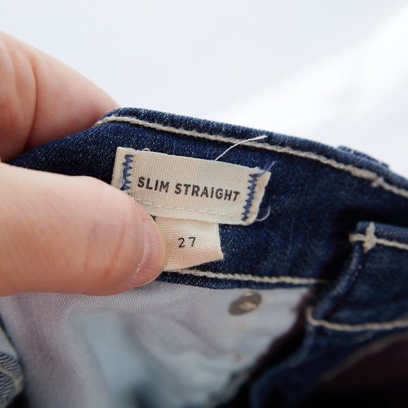 Madewell Slim Straight Jeans: Raw-Hem Edition Women's 27 - Picture 7 of 9